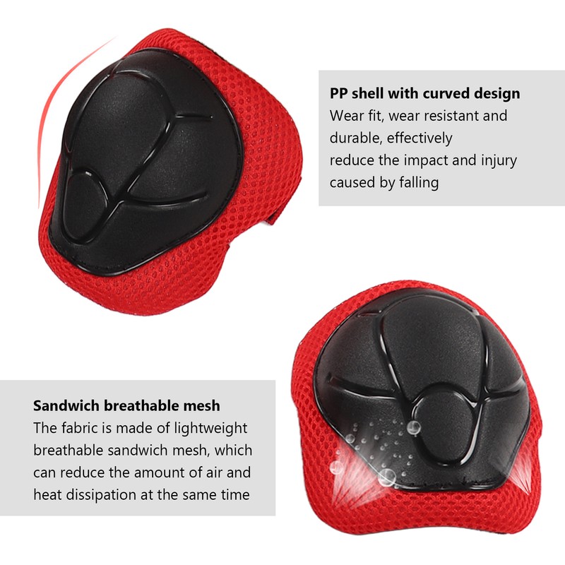 7pcs/set Children Safety Helmet Knee Elbow Pad Sets Breathable Riding