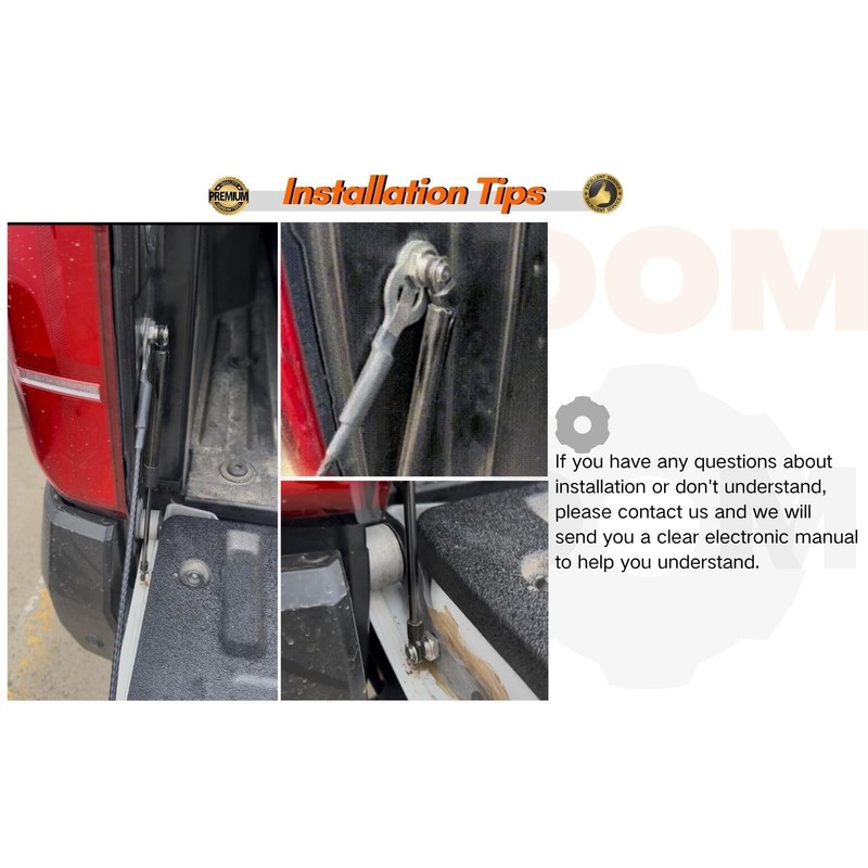TENKIDOM Pickup Tailgate Assists Compatible with Toyota N400 Tacoma 2024-present