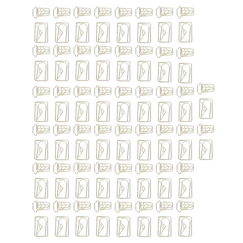 100Pcs Funny Planner Clips Anti Rust Electroplating Process Envelope Coffee