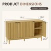 Otterease Buffet Cabinet with Storage, Sideboard Cabinet with Fluted Door,