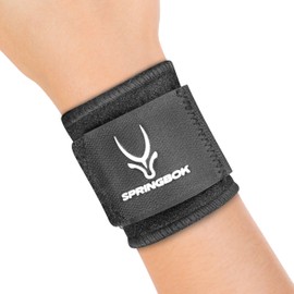 Springbok Carpal Lock Wrist Support Brace | Adjustable Wrist Strap for Sports & Gym | Neoprene Fabric Wrist Supporter | Wrist Compression Strap for Men & Women | Wrist Brace with Double Lock (Black_1 Piece)