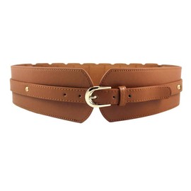 Oyccen Women's Wide Elastic Belt Adjustable Waist Belt Women's Cinch Belt Corset, brown