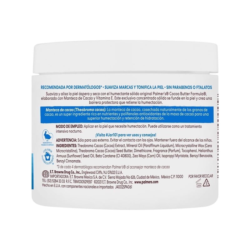 Humectante Palmer's Cocoa Butter Formula manteca de cacao 100 g