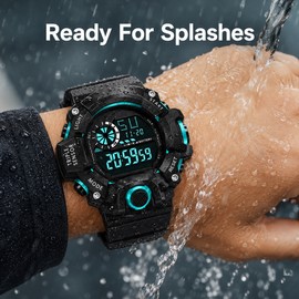 Digital Sports Wristwatch for Outdoor Play - Large Dial, Luminous, and Multifunctional Splash Resistant Watch for Men and Kids