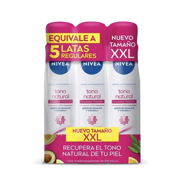 NIVEA 3-Pack CLASSIC TOUCH  Deodorant (spray) 250ml each **FREESHIPPING**