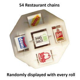 Food Selector Patent die - Amazing Die with 54 Different Restaurant Chains - Gift for Him Her Couples Date Gift Ideas Decision Dice Any Occasion Birthday Valentines Christmas Girlfriend Boyfriend.