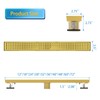 Elefloom Linear Shower Drain, 18 inch Gold Drain with Removable