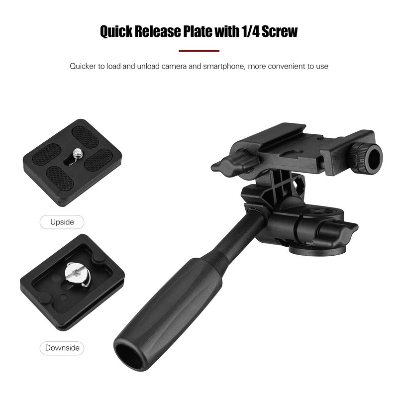 3-Way Pan Tilt Head 360° Panoramic 3KG Payload with Handle