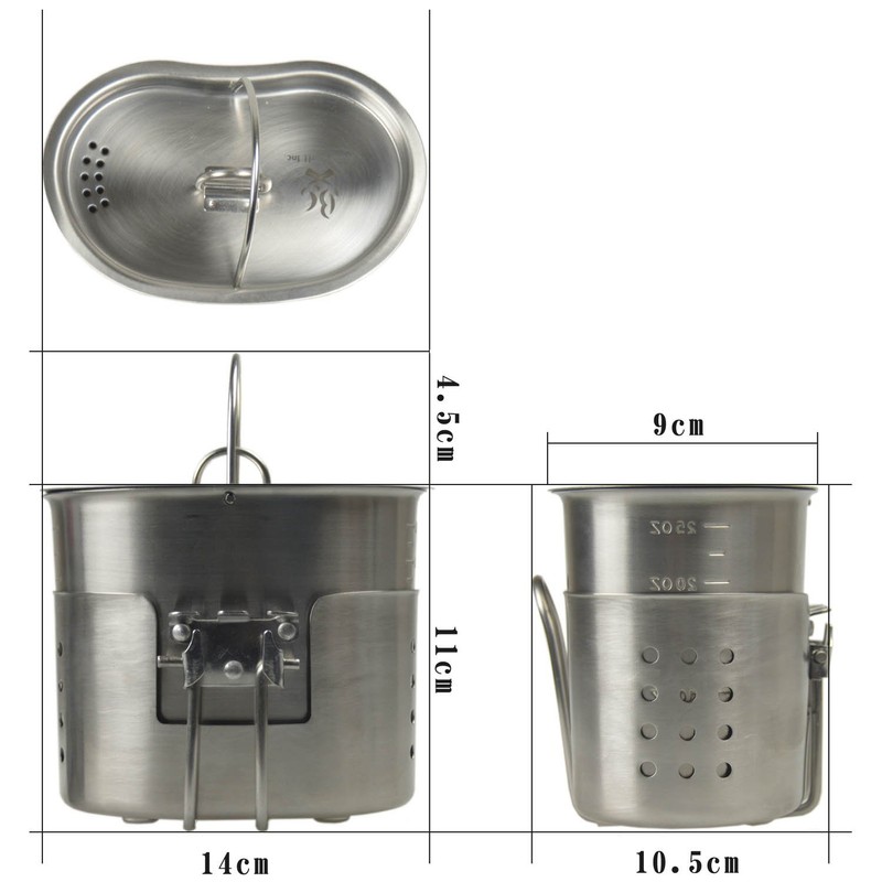 Bush Craft 28895 Canteen Cooker Kit, Coating