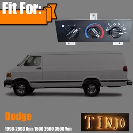 55055459AA A/C Climate Control Panel Fit for 1998 1999 2000 2001 2002 2003 Dodge Ram 1500 2500 3500 Van Models Replaces OE 55055459AB, 55055459AC, 55055459AD, 55055459AE, 55055459AF
