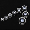 COOEAR 1 Pair Stainless Steel Tunnels Gem Ear Plugs Eyelet
