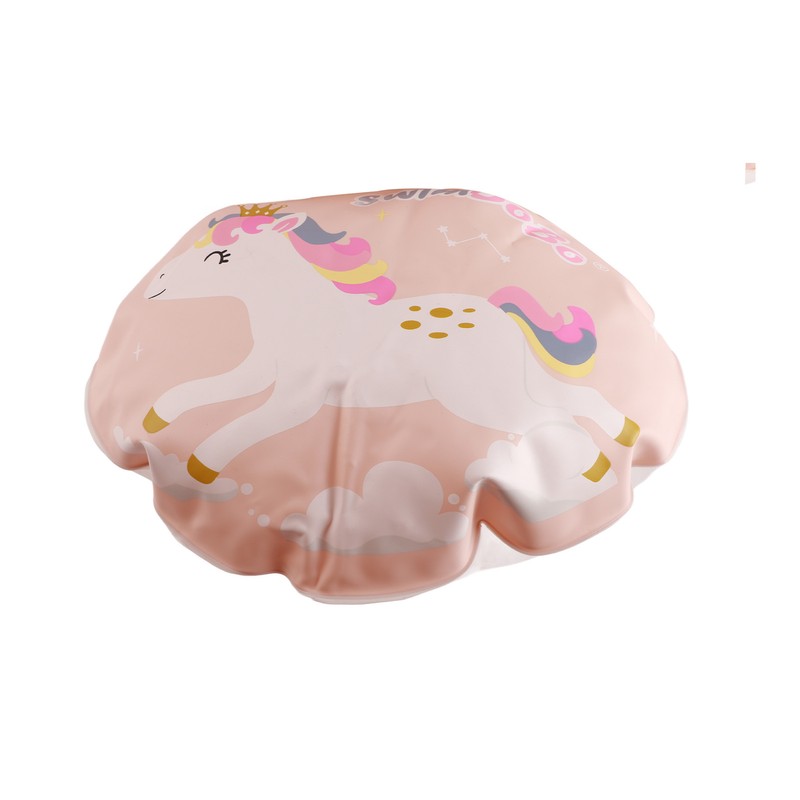 Children Swimming Circle Pink Little Horse Inflatable Sunshade Pool Float