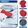 Huakaile 2 Pieces Ice Scraper with Glove, Windshield Scraper &