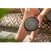 sositex Cosmetic sponge, black/natural, sauna line, premium linen product, made