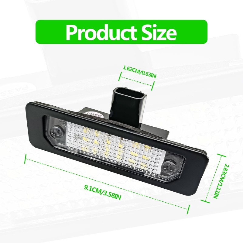 NOTISH 2Pcs LED License Plate Light Lamps 6000K White -