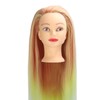 Hairdressing Mannequin Head Synthetic Braiding Hair Hairdresser Head Gradient Orange