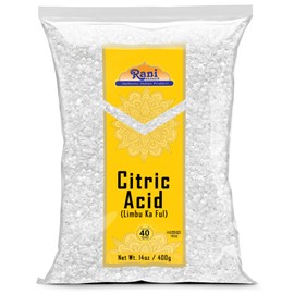 Rani Citric Acid Powder, Food Grade (Limbu Ka Ful) 14oz (400g) ~ Used for Cooking, Bath Bombs, Cleaning | Gluten Friendly | Indian Origin