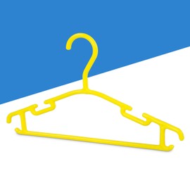 Children Hangers Set of 30 - Plastic Yellow - Children's Room Hangers, 30 Pieces For Kids' Fashion - Grinscard