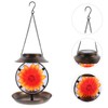 BESPORTBLE Solar Bird Feeder Solar Lamp Hanging Metal Bird Feeder