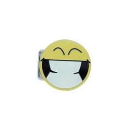 TFJ Men Women Retro 80's Fashion Belt Buckle Yellow Color Metal Smiley Face Eyes Style Round