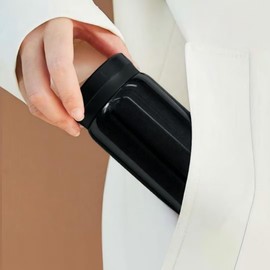 Mini Insulated Bottle, 7oz, Coffee Bottle, Mini Stainless Steel, Cute Bottles, Small Water Bottle, Leak Proof, BPA Free, Keeps Cold and Hot for Drink, Coffee, Tea (Black)