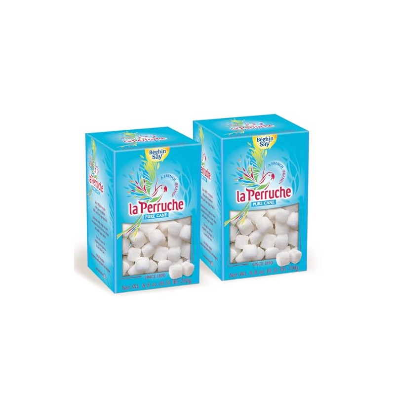 La Perruche Pure Cane White Sugar Cubes (250g/8.8oz box) |