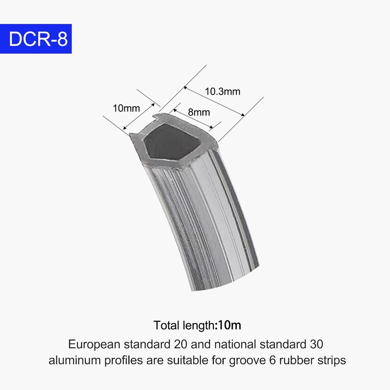 Connector, Aluminium Profile Edge Strips for 30 - 8 mm