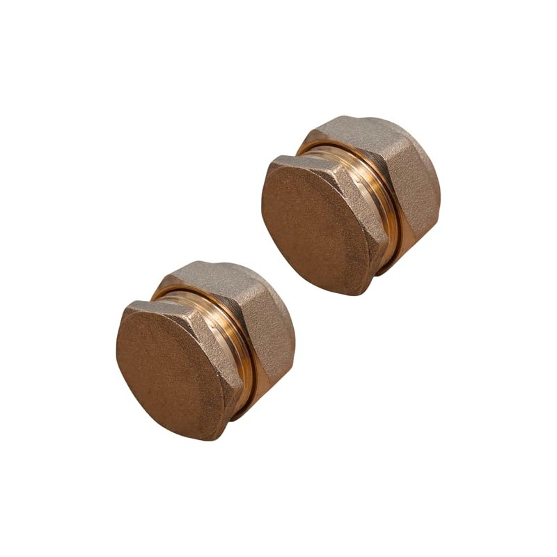 22mm Brass Compression Stop End – Pack of 2 |