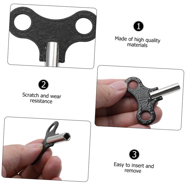 BESPORTBLE 3pcs Metal Clock Winding Key Durable Clock Tool Sturdy