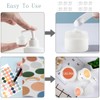 HUATEEN 12 x White Empty Jars, Plastic Sample Container, Round