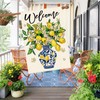 Tikeciti Lemon Tree Blue Vase House Flag Double Sided Large