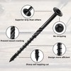 6 Inch Black Heavy-Duty Wood Screws, 100 PCS Torx Drive