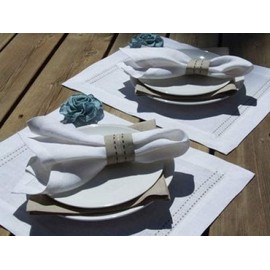 LinenMe 1-Piece 51 x 51 cm Linen Napkin Classic, White