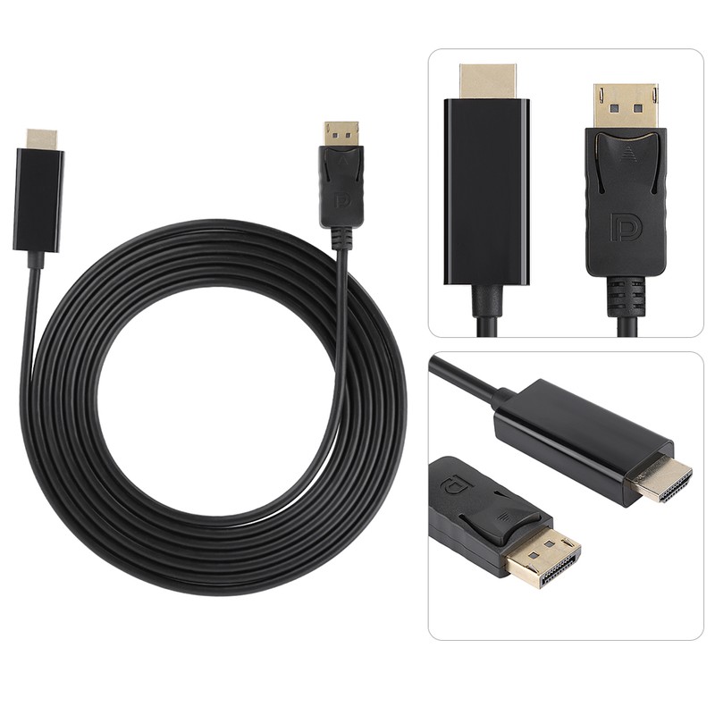 Large DisplayPort to HDMI HD Audio Video Adapter Cable Cord