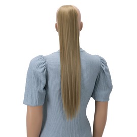 PRETTYSHOP 60 cm Hairpiece HC23, Straight Ponytail Braid Hair Extension, Ash Blonde