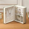 Jewelry Box Magnetic Closure Double Sided Large Capacity Decorative PU