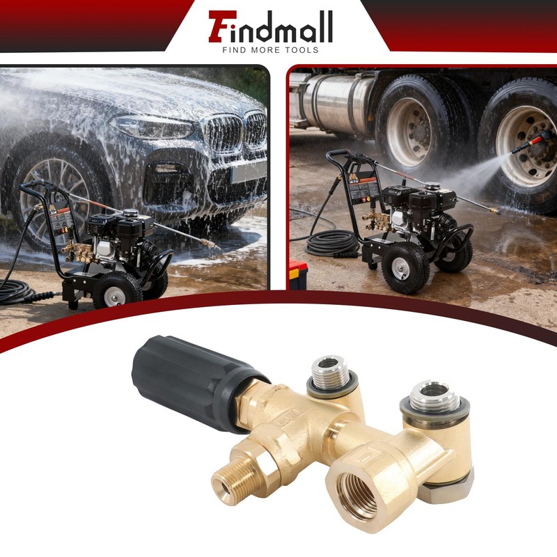 findmall Pressure Washer Regulator 1/2 Female Inlet, 3/8 Male Outlet,