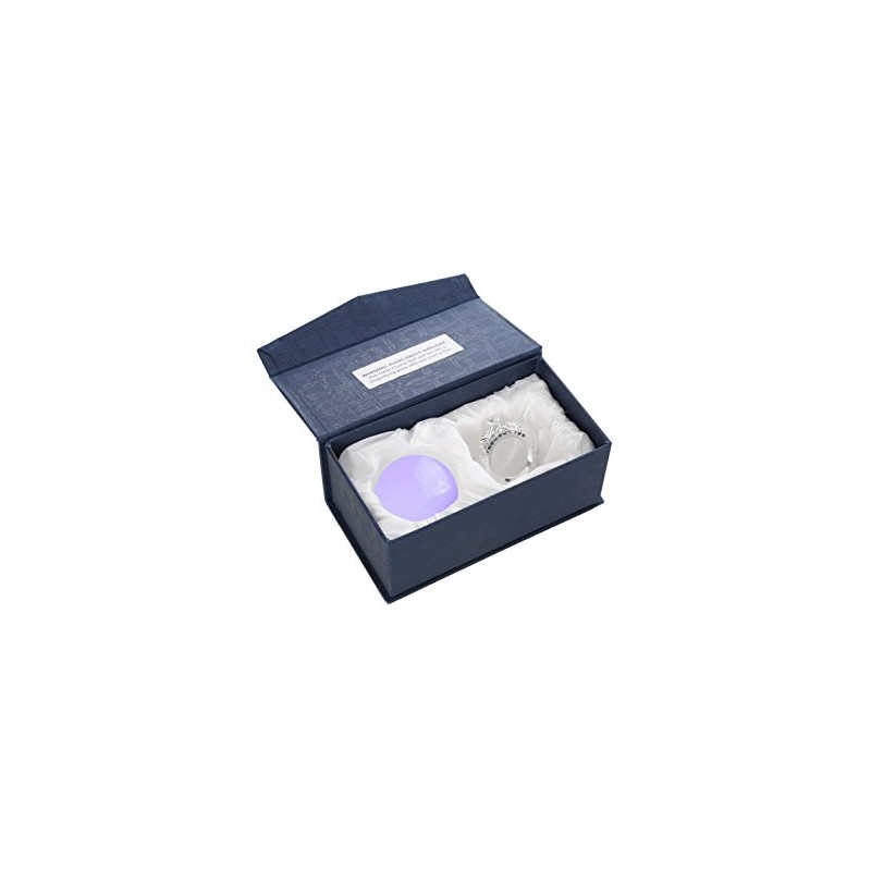 Amlong Crystal Purple Crystal Ball 50mm (2 inch) with Silver