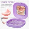 LOYIM 4 Pcs Retainer Case with Mirror and Vent Holes,