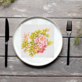 Floral Paper Napkins 20 Pack Watercolor Flower Guest Napkins 2-Ply Disposable Dinner Napkins Decorative Paper Hand Towels for Wedding Bridal Baby Shower Tea Party Birthday, 6.5 x 6.5 Inches