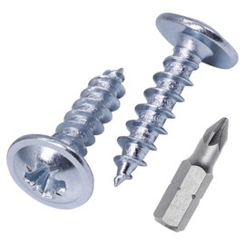 (Pack of 350) Zinc Plated Steel 4.0 x 16mm Wood Screws Metal Screws Modified Truss Head Self Tapping (350, 4.0 x 16mm)