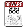 Shawprint BEWARE OF THE DOG METAL TIN GATE SIGN BRITISH