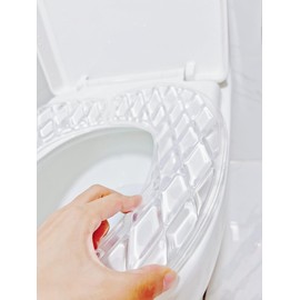 Gel Toilet Seat Cushion Washable Toilet Seat Cover,Padded Riser Cushion for Toilets & Commode Chair Reusable Adhesive Donut Pad U-Shape for Family