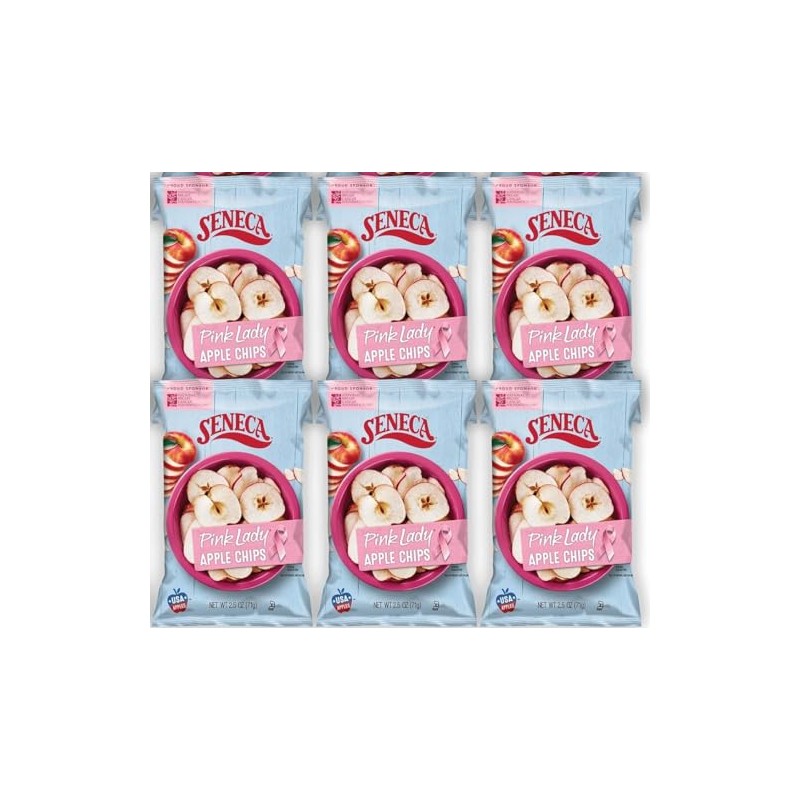 Seneca Pink Lady Apple Chips 2.5 oz Bags (Pack of