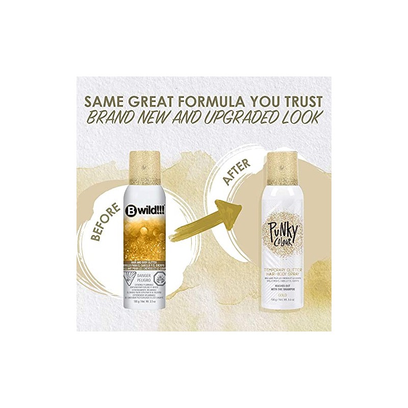 jerome russell Build Temporary Hair Color Spray, Gold, 3.5 Ounce