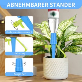 Automatisch Bewässerung Set，16 PCS Pflanzen Bewässerungssystem mit Einstellbar mit Langsam Entriegelbarem Steuerventil，Einstellbar Bewässerungssystem für Garten Balkon，für Topfpflanzen und Urlaub
