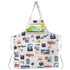 WSNANG Los Angeles Apron with Pocket Kitchen Cooking Apron Los Angeles Vacation Souvenirs Apron Los Angeles Travel Gift (Los Angeles Apron)