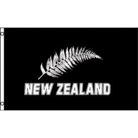 2X3 New Zealand (Silver Fern) Polyester Nylon Flag 2X3 ft House Banner Grommets Double Stitched Fade Resistant Premium Quality
