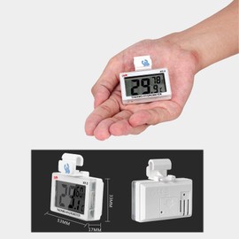 Cluoling Thermometer/Hygrometer, Reptile, Temperature and Humidity Management, Thermometer, Digital HD LCD, Velcro, Hook Included, Tank, Terrarium, Breeding Room, Amphibians, Humans