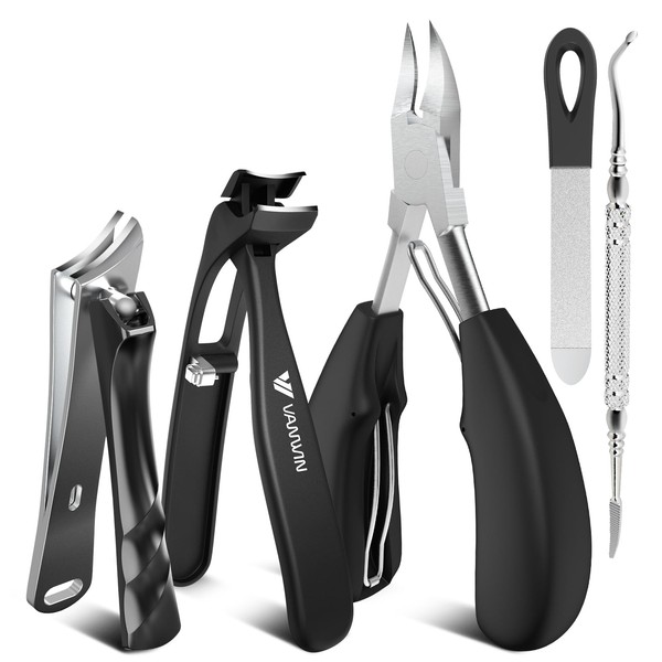 VANWIN Toenail Clippers for Thick Toenails for Seniors, Angled Head